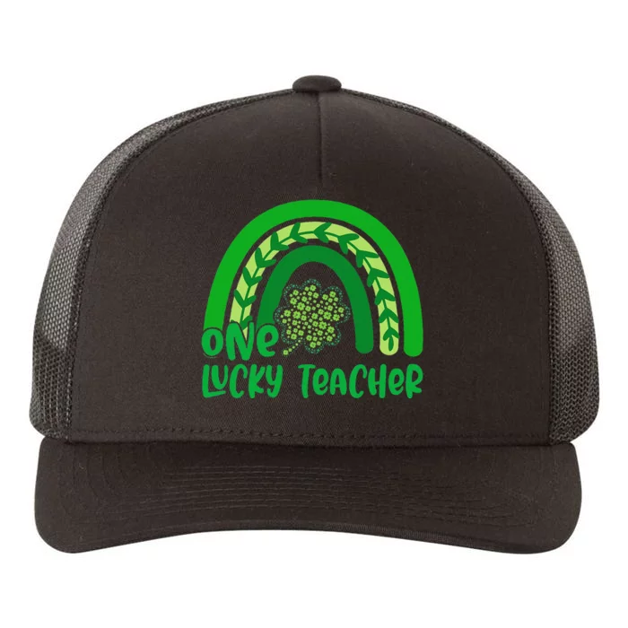 One Lucky Rainbow Teacher Funny St Patrick’s Day Yupoong Adult 5-Panel Trucker Hat