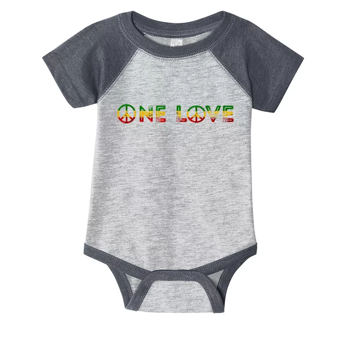 One Love Rasta Reggae Music Rastafarian Lover Jamaica Peace Infant Baby Jersey Bodysuit