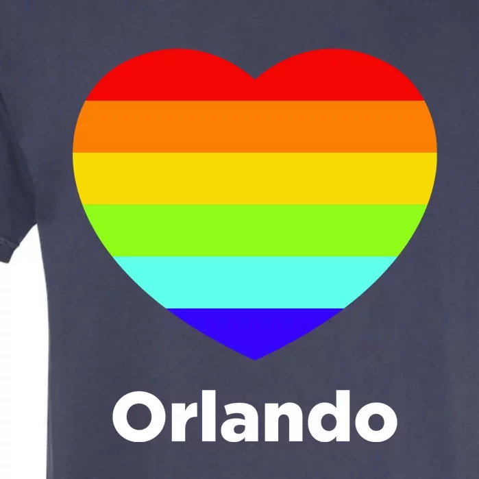 Orlando Love Rainbow Heart Garment-Dyed Heavyweight T-Shirt