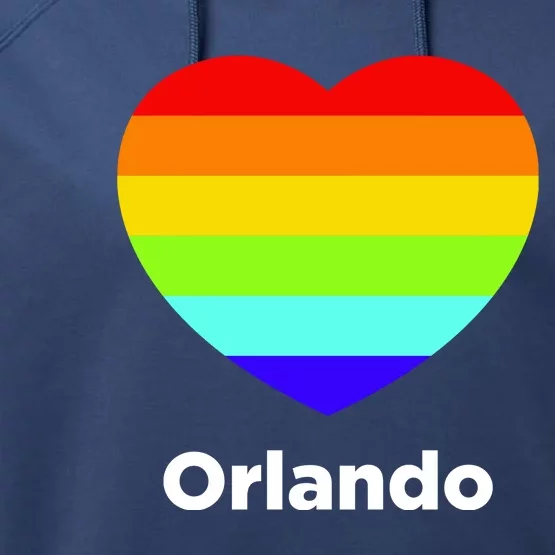 Orlando Love Rainbow Heart Performance Fleece Hoodie