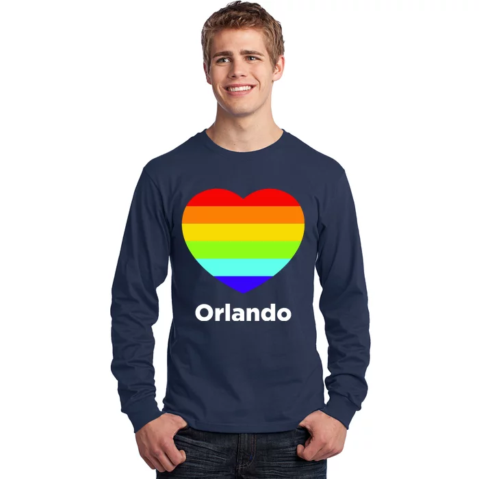 Orlando Love Rainbow Heart Long Sleeve Shirt