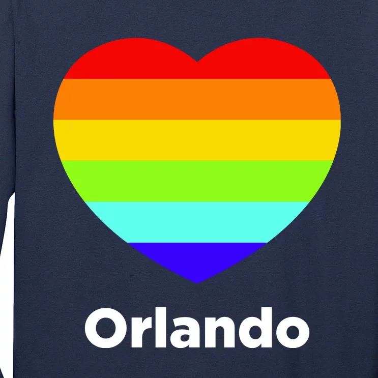 Orlando Love Rainbow Heart Long Sleeve Shirt