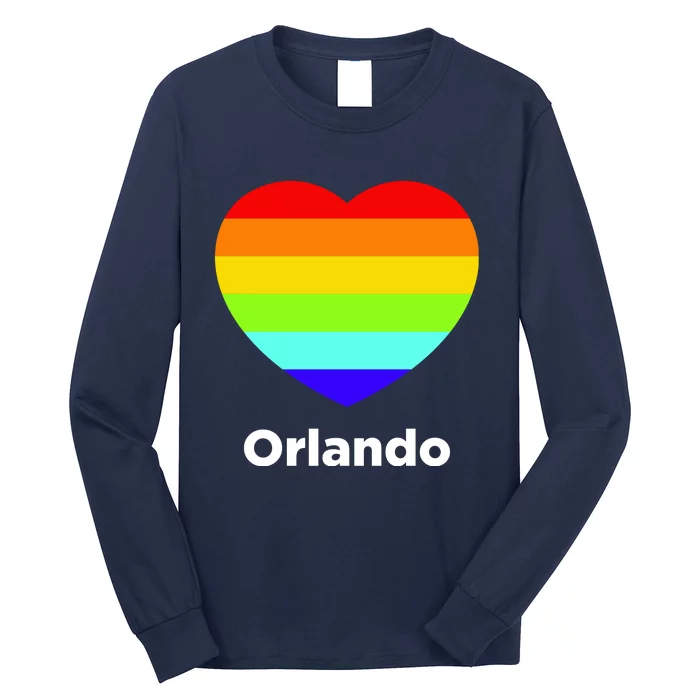 Orlando Love Rainbow Heart Long Sleeve Shirt