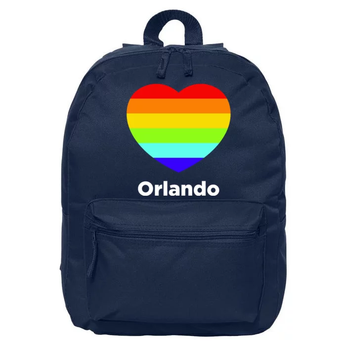 Orlando Love Rainbow Heart 16 in Basic Backpack