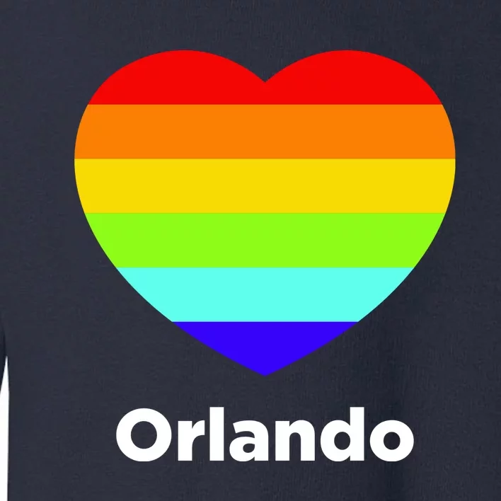 Orlando Love Rainbow Heart Toddler Sweatshirt