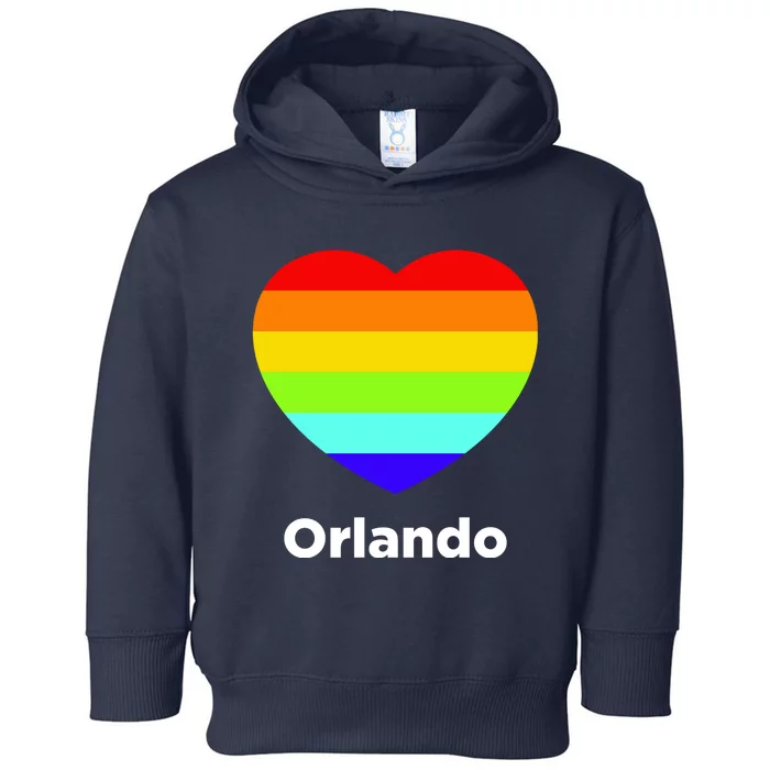 Orlando Love Rainbow Heart Toddler Hoodie