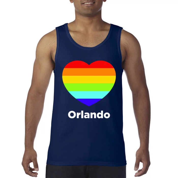 Orlando Love Rainbow Heart Tank Top