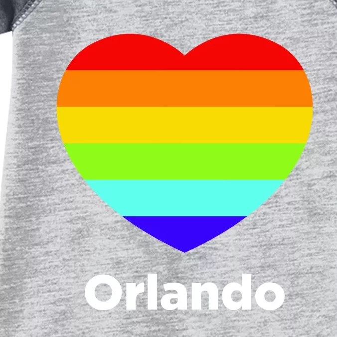 Orlando Love Rainbow Heart Infant Baby Jersey Bodysuit