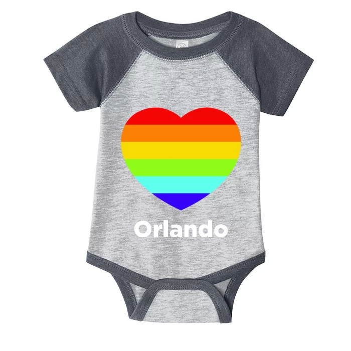 Orlando Love Rainbow Heart Infant Baby Jersey Bodysuit