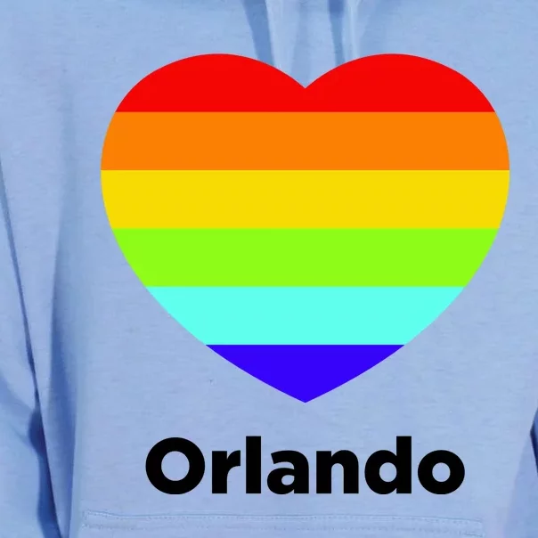 Orlando Love Rainbow Heart Unisex Surf Hoodie