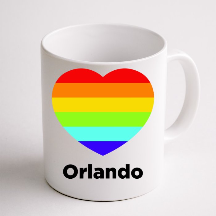 Orlando Love Rainbow Heart Front & Back Coffee Mug