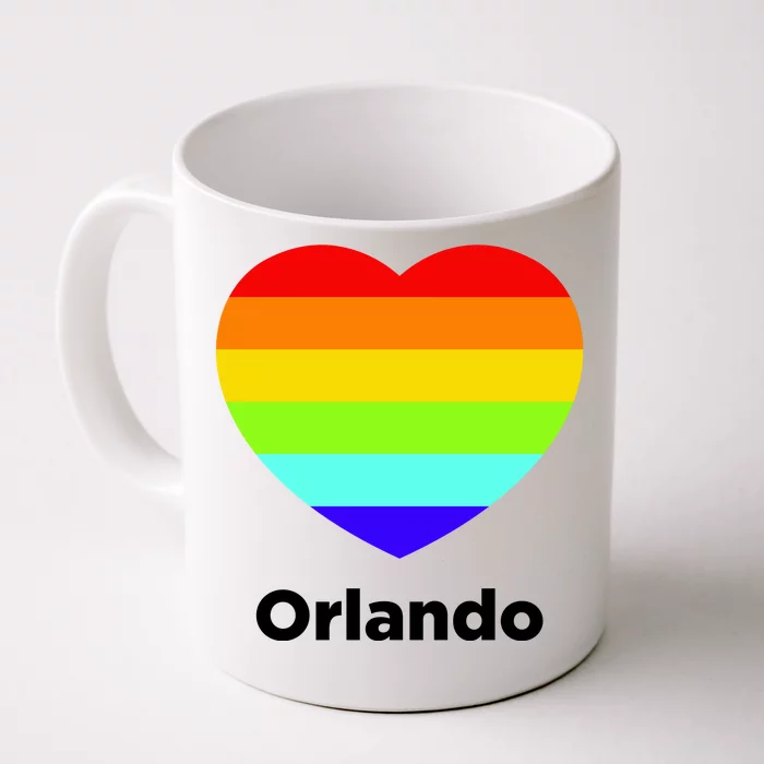 Orlando Love Rainbow Heart Front & Back Coffee Mug