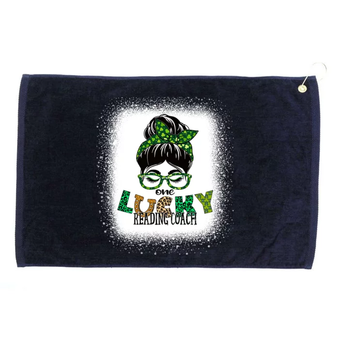 One Lucky Reading Coach Bleached St Patricks Day Gift Grommeted Golf Towel