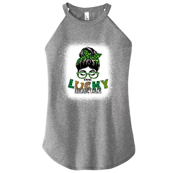 One Lucky Reading Coach Bleached St Patricks Day Gift Women’s Perfect Tri Rocker Tank