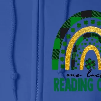 One Lucky Reading Coach Rainbow St Patricks Day Shamrock Gift Full Zip Hoodie