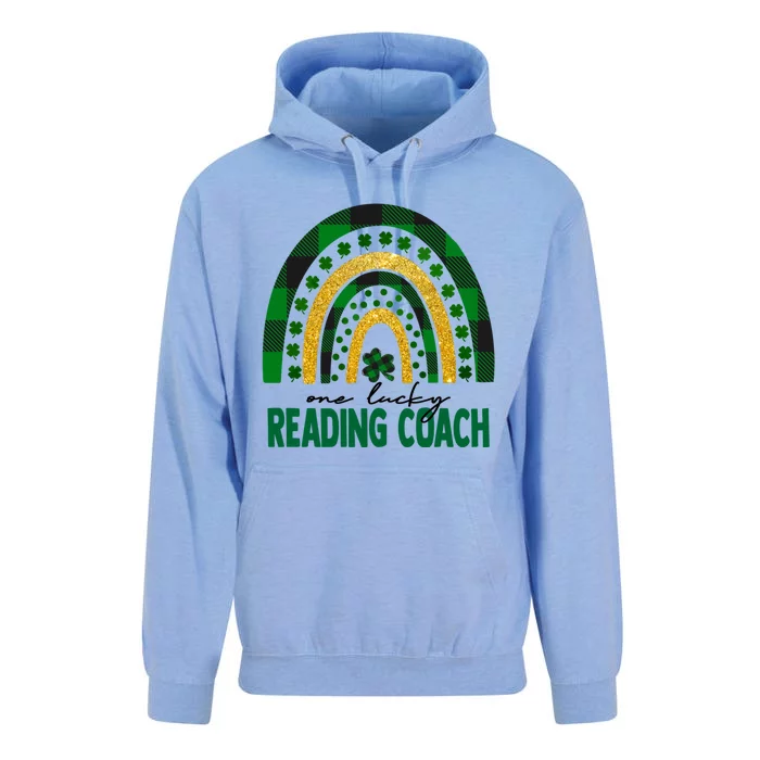 One Lucky Reading Coach Rainbow St Patricks Day Shamrock Gift Unisex Surf Hoodie