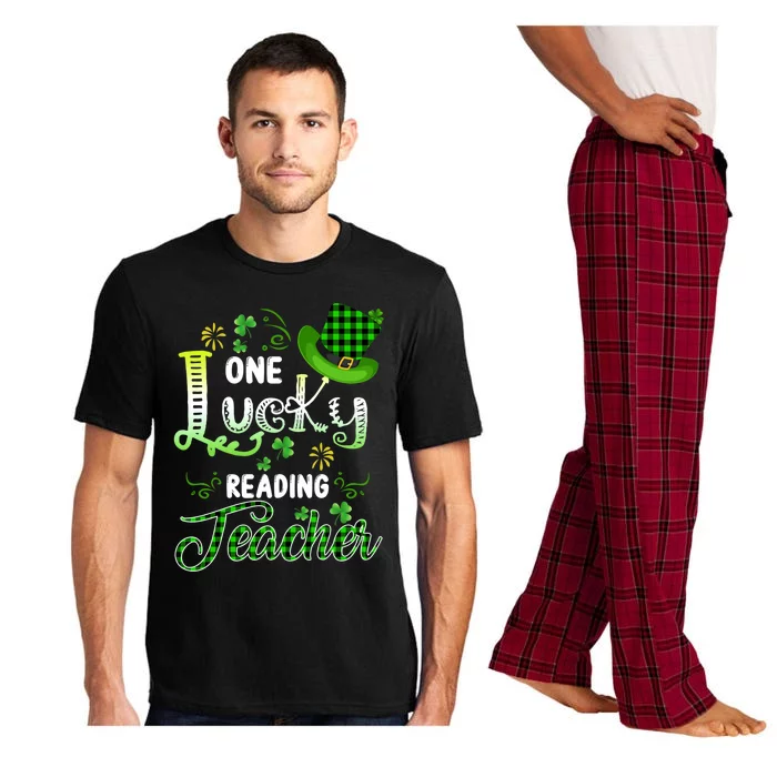 One Lucky Reading Teacher Happy St Patricks Day Meaningful Gift Pajama Set