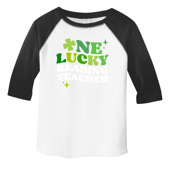 One Lucky Reading Teacher Irish Clovers St Patrick's Day Great Gift Toddler Fine Jersey T-Shirt