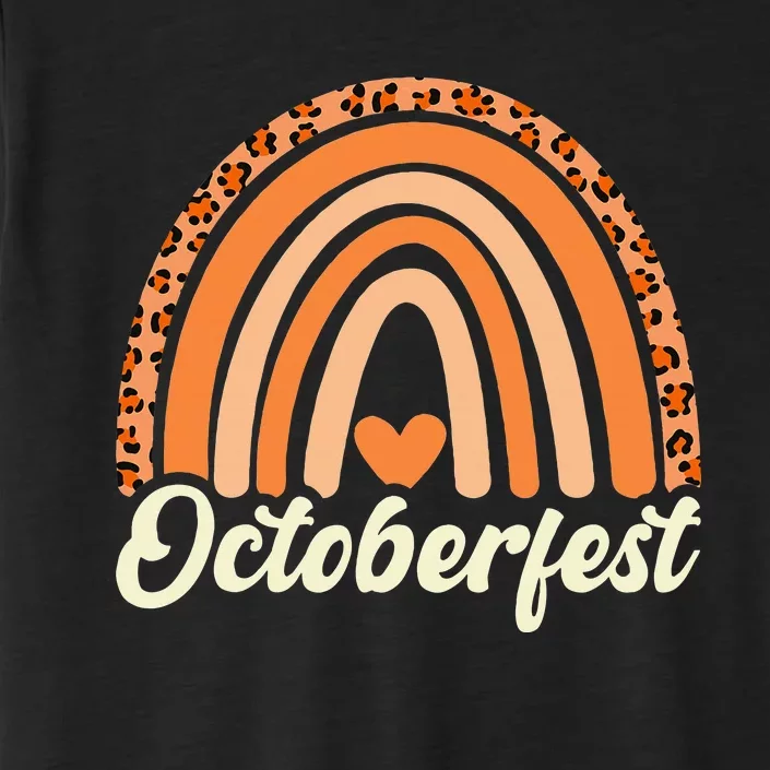 Octoberfest Leopard Rainbow Funny German Bavarian Costume ChromaSoft Performance T-Shirt