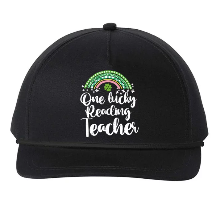 One Lucky Reading Teacher Rainbow St Patrick’s Day Gift Snapback Five-Panel Rope Hat