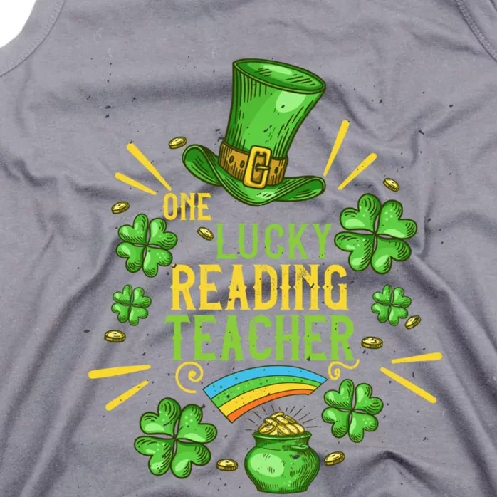 One Lucky Reading Teacher Shamrock St Patrick's Day Great Gift Tank Top