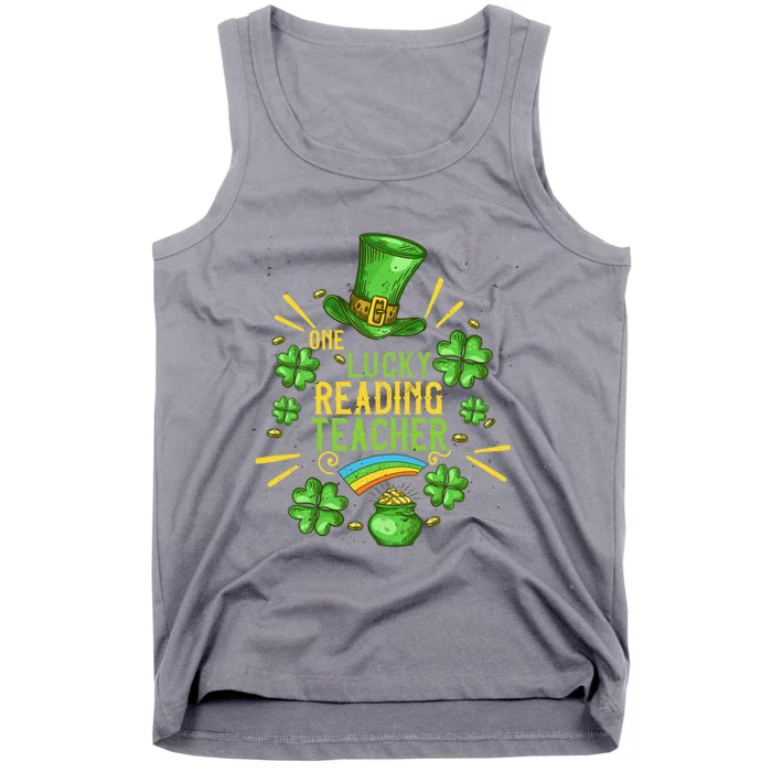 One Lucky Reading Teacher Shamrock St Patrick's Day Great Gift Tank Top