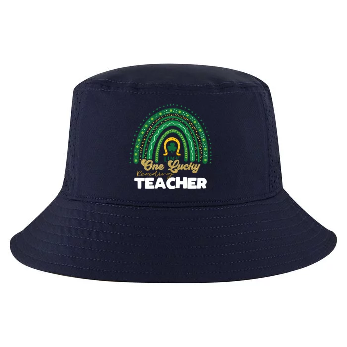 One Lucky Reading Teacher School Rainbow St Patrick's Day Gift Cool Comfort Performance Bucket Hat