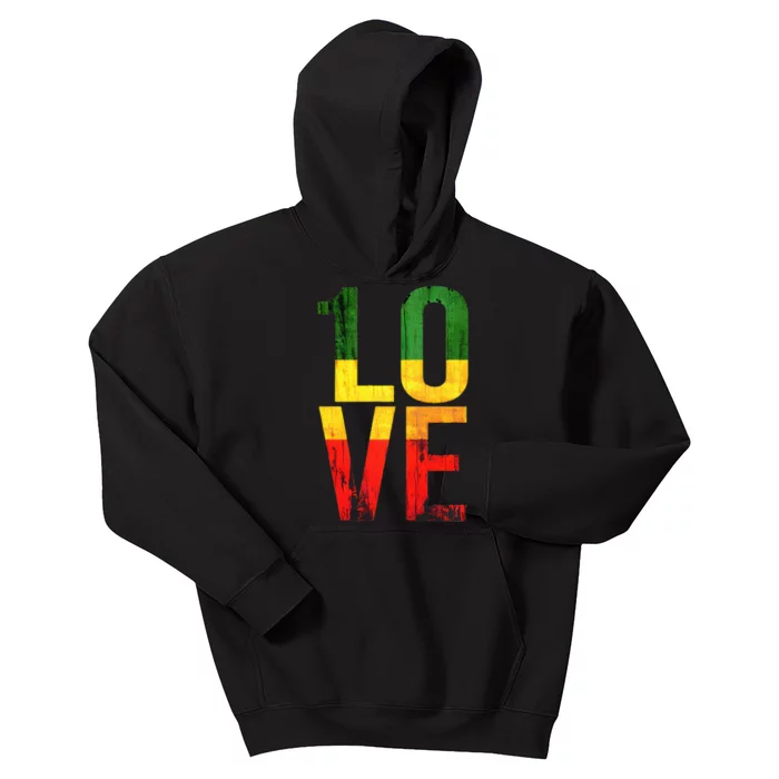 One Love Reggae Love Retro Reggae Casual Kids Hoodie