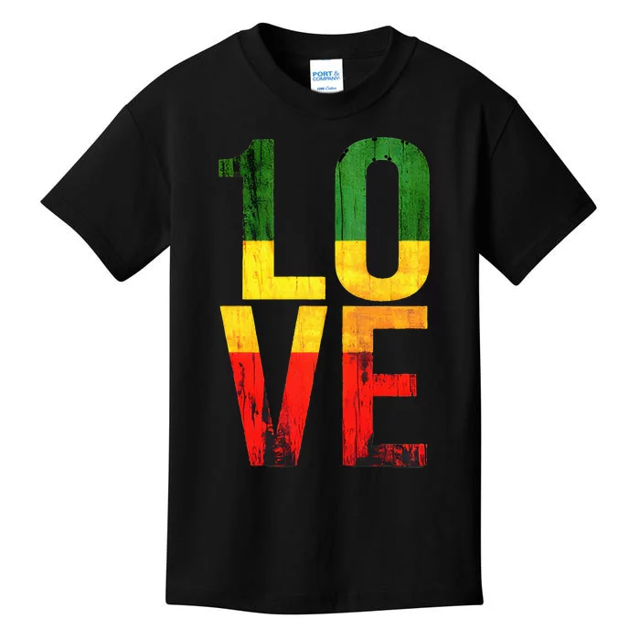 One Love Reggae Love Retro Reggae Casual Kids T-Shirt