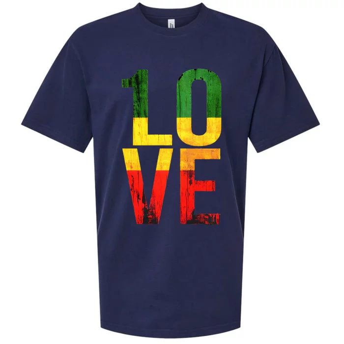 One Love Reggae Love Retro Reggae Casual Sueded Cloud Jersey T-Shirt