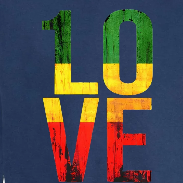 One Love Reggae Love Retro Reggae Casual Garment-Dyed Sweatshirt