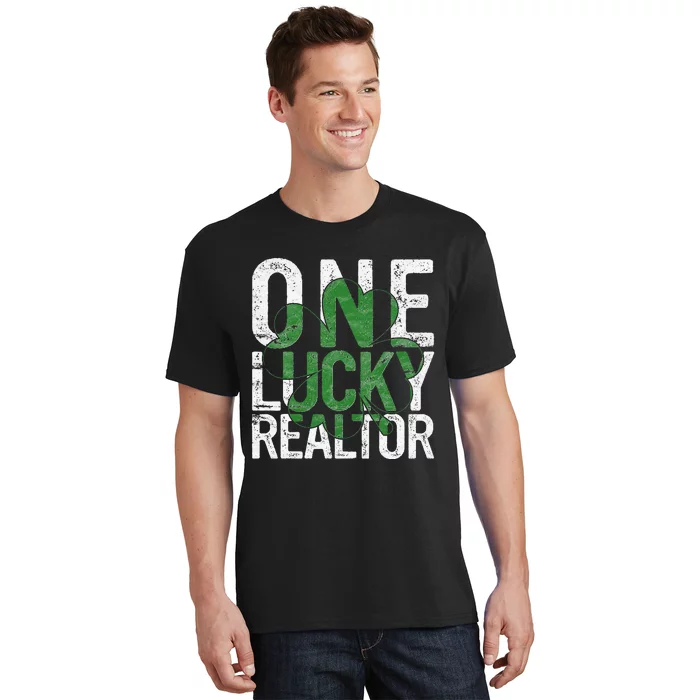 One Lucky Realtor Gift St Patricks Day Real Estate Agent T-Shirt