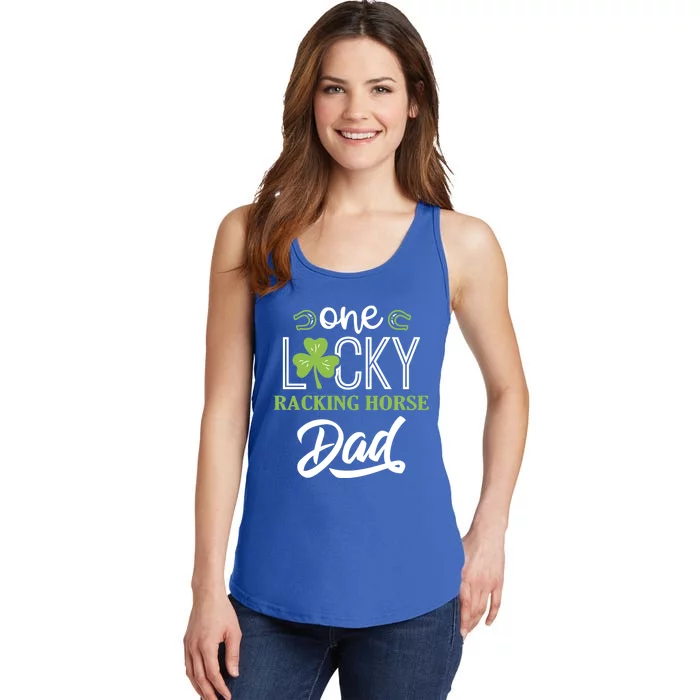 One Lucky Racking Horse Horse Dad Irish Horseback Riding Gift Ladies Essential Tank