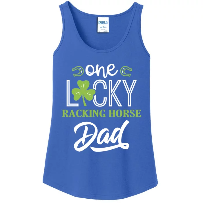 One Lucky Racking Horse Horse Dad Irish Horseback Riding Gift Ladies Essential Tank