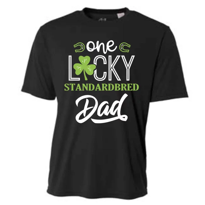 One Lucky Standardbred Horse Dad Irish Horseback Riding Gift Cooling Performance Crew T-Shirt