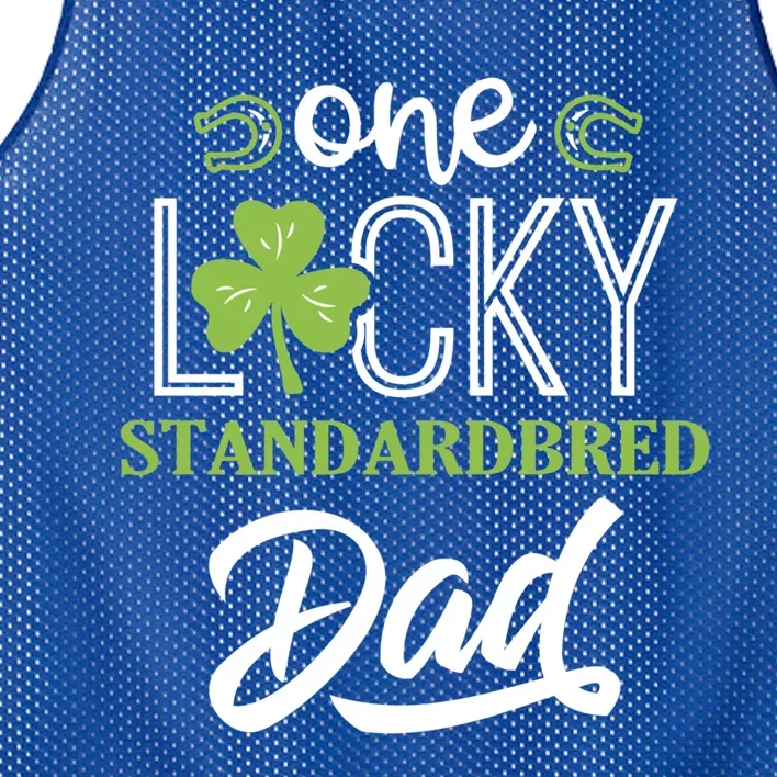 One Lucky Standardbred Horse Dad Irish Horseback Riding Gift Mesh Reversible Basketball Jersey Tank