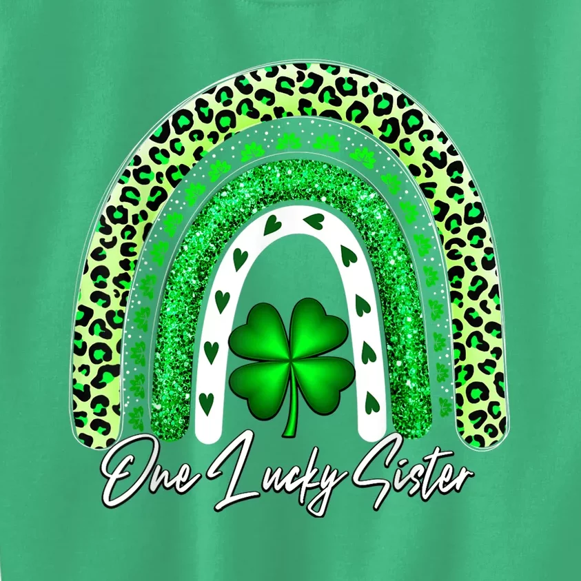 One Lucky Sister Matching Family Happy St Patrick's Day Sister Kids Sweatshirt