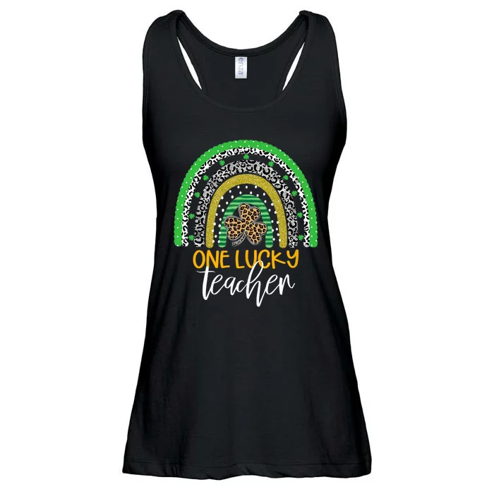 One Lucky Shamrock Teacher St Patrick’S Day Appreciation Ladies Essential Flowy Tank