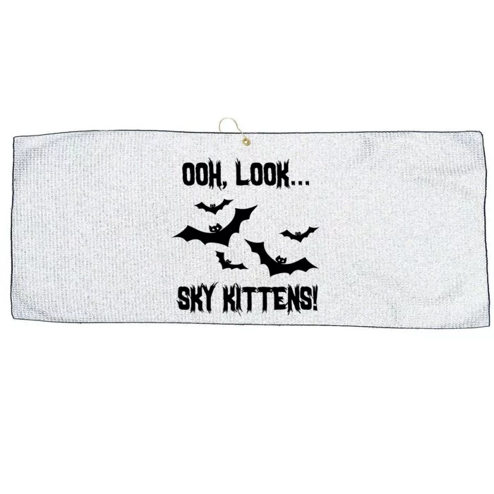 Oh Look Sky Kittens Bat Halloween Bats Large Microfiber Waffle Golf Towel