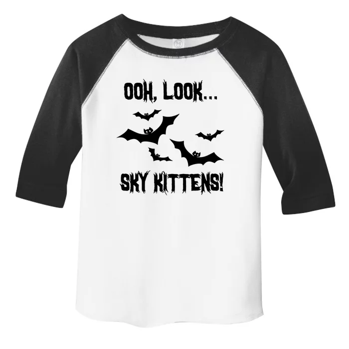 Oh Look Sky Kittens Bat Halloween Bats Toddler Fine Jersey T-Shirt