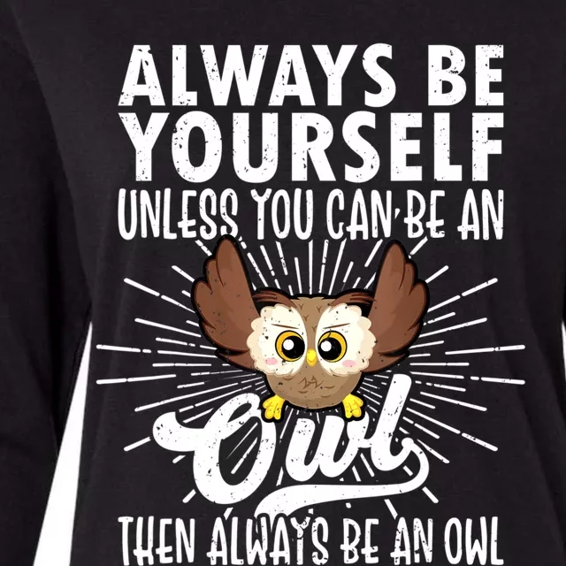 Owl Lover Shirts, Funny Owl Tee, Owl Gifts, Owl Womens Cotton Relaxed Long Sleeve T-Shirt