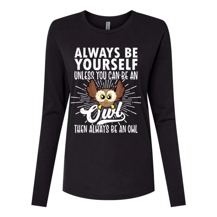 Owl Lover Shirts, Funny Owl Tee, Owl Gifts, Owl Womens Cotton Relaxed Long Sleeve T-Shirt