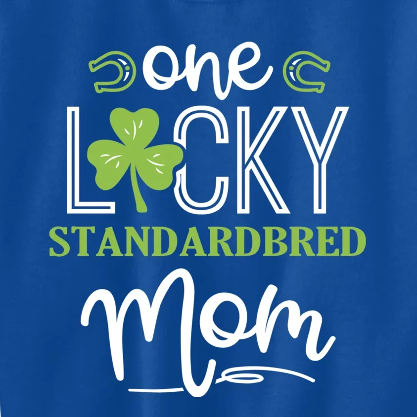 One Lucky Standardbred Horse Mom Irish Horseback Riding Cool Gift Kids Sweatshirt