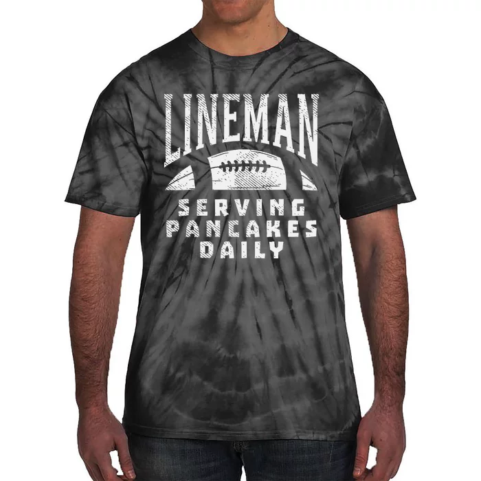 Offensive Lineman Serving Pancakes Daily Football Sport Gift Tie-Dye T-Shirt