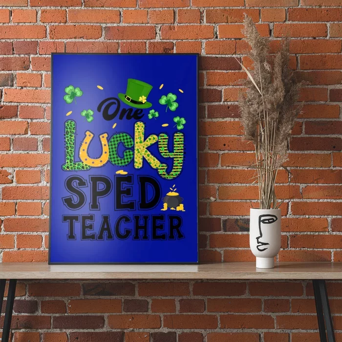 One Lucky Sped Teacher St Patricks Day Funny Gift Poster