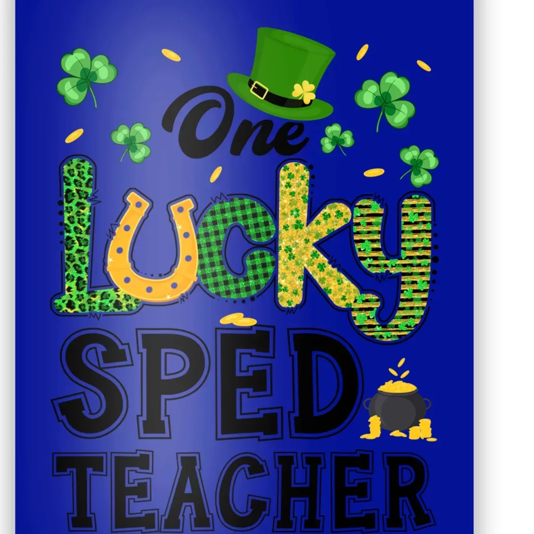 One Lucky Sped Teacher St Patricks Day Funny Gift Poster