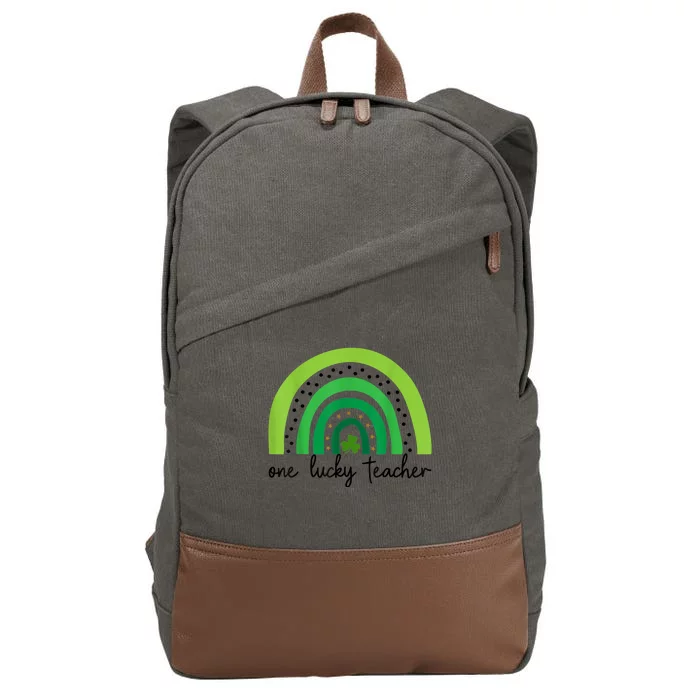 One Lucky Shamrock Teacher St Patrick’s Day Appreciation Cotton Canvas Backpack