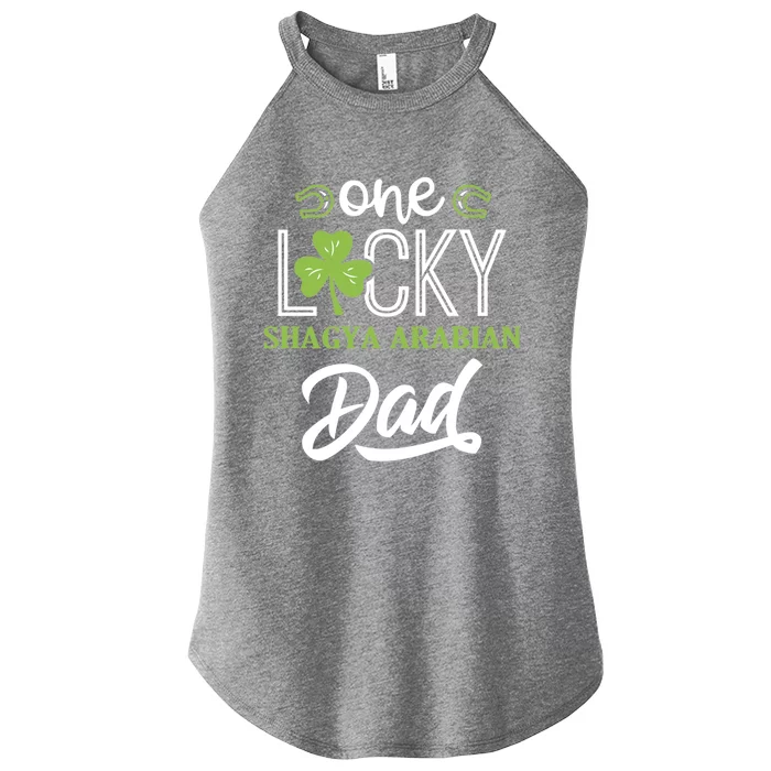 One Lucky Shagya Arabian Horse Dad Irish Horseback Riding Gift Women’s Perfect Tri Rocker Tank