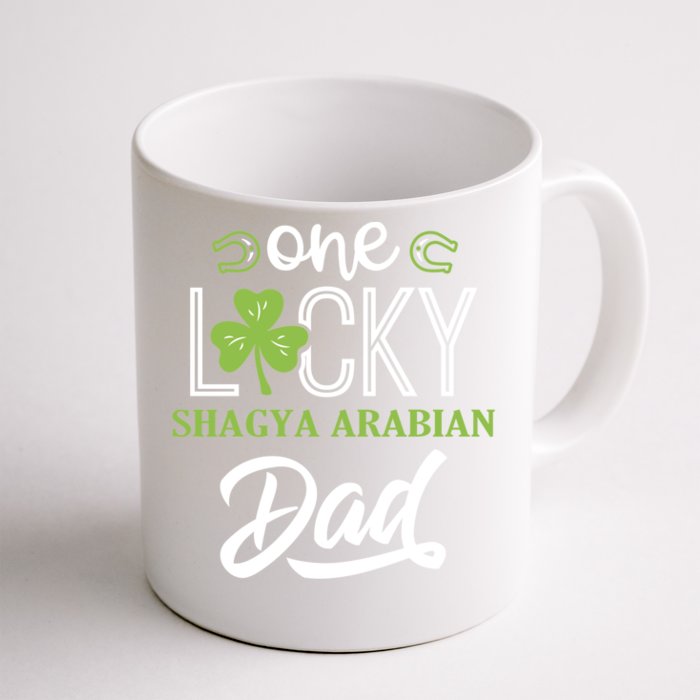 One Lucky Shagya Arabian Horse Dad Irish Horseback Riding Gift Front & Back Coffee Mug