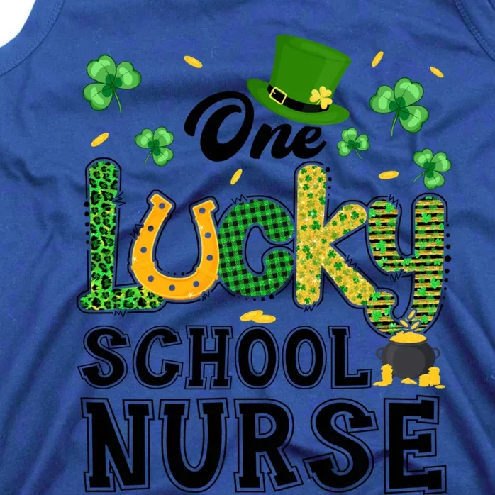 One Lucky School Nurse St Patricks Day Gift Tank Top